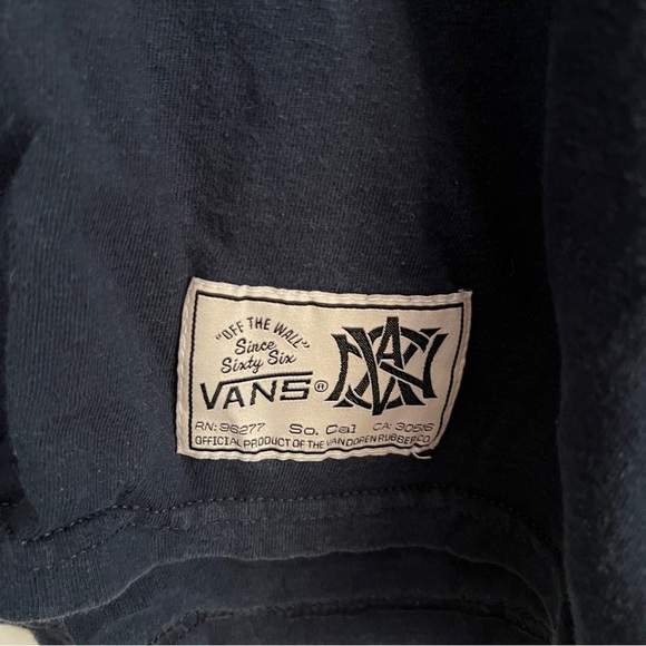 Vans Off The Wall Echo Park Blue Graphic T-Shirt-Men’s Size Large - Picture 5 of 8